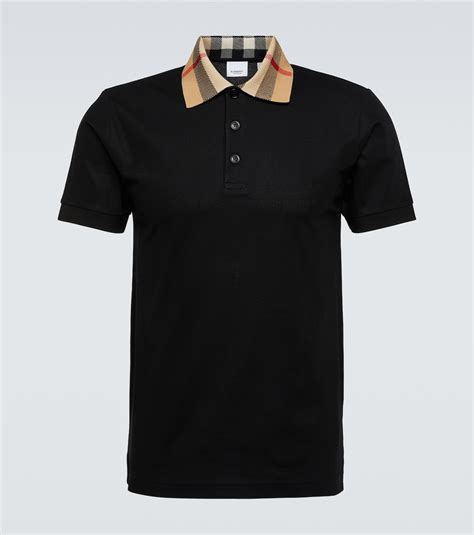 burberry polo shirt black